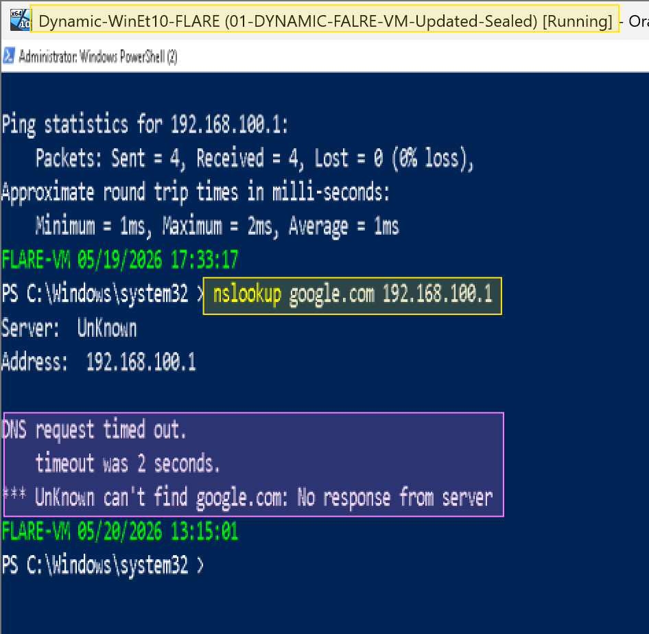 PowerShell pre-installation verification results