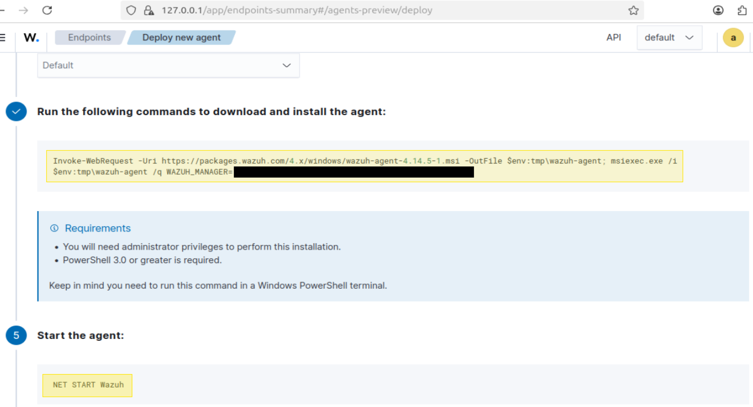 PowerShell pre-installation verification results